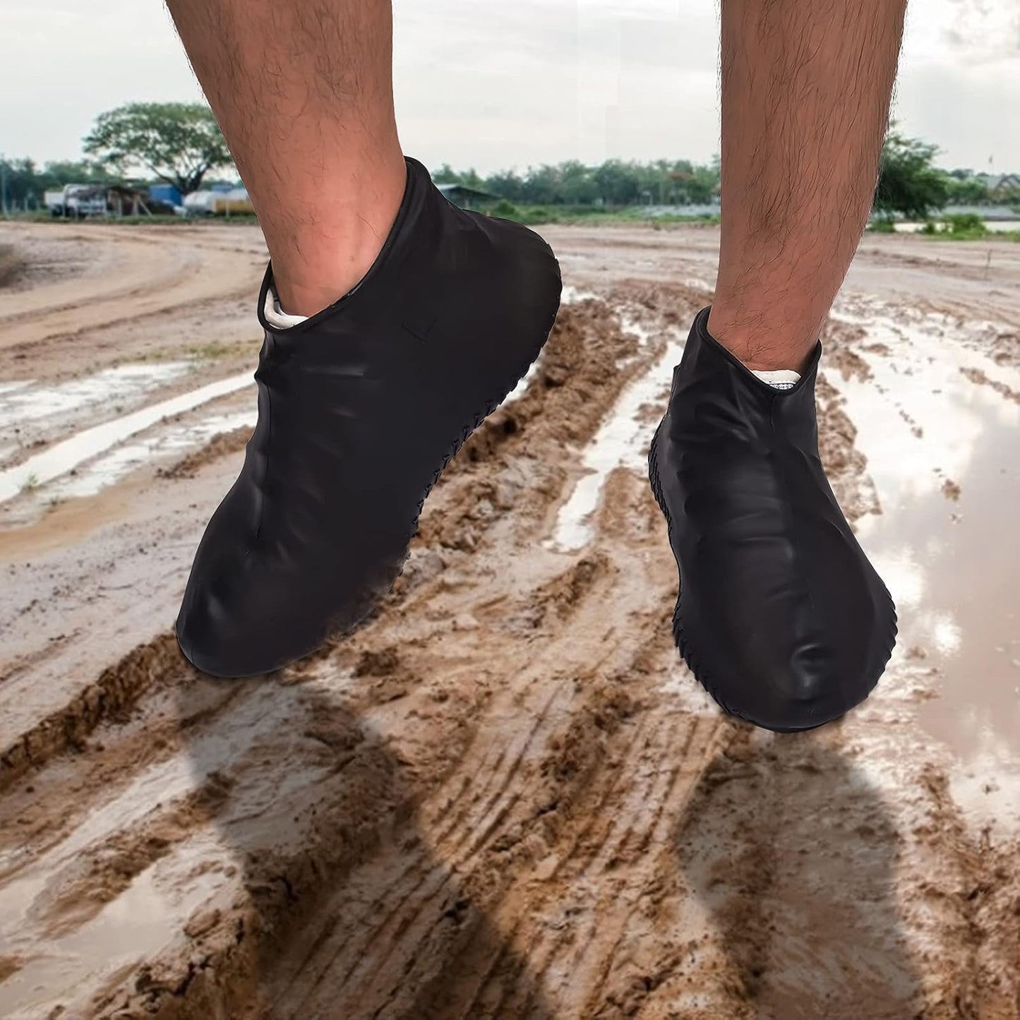 COUVRE CHAUSSURE NOIR BOUE