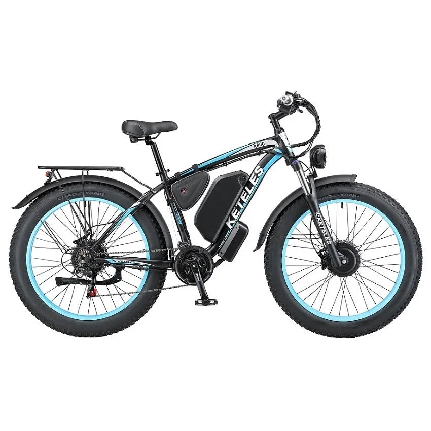 vtt electrique bleu gris batterie