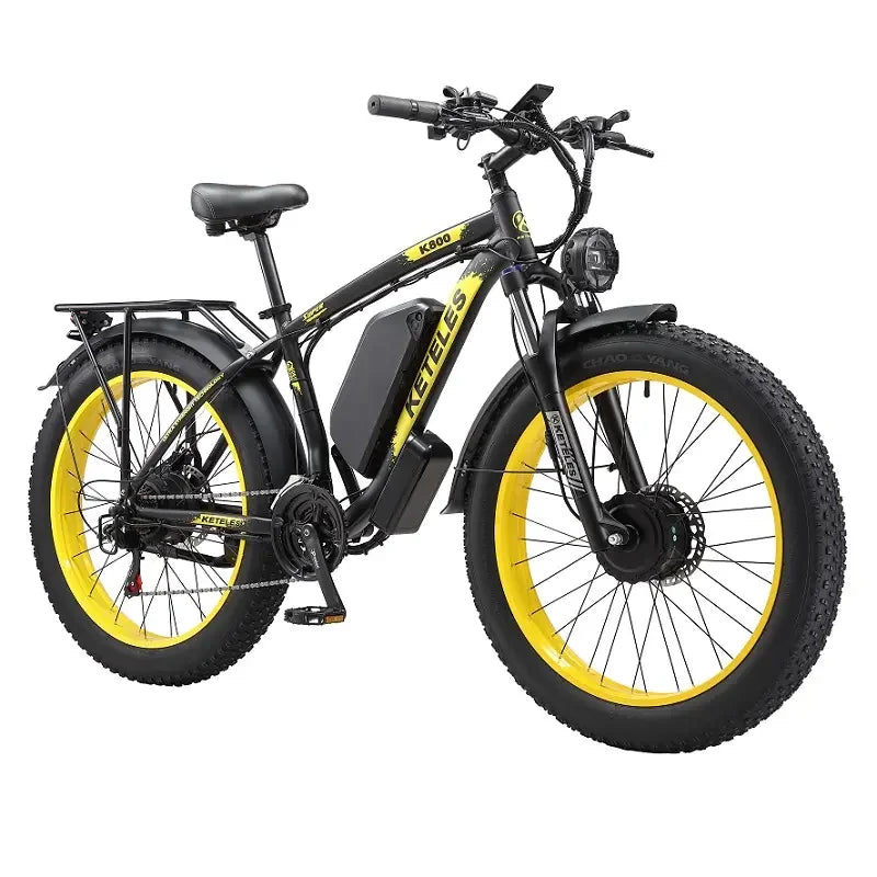 vtt electrique-noir jaune