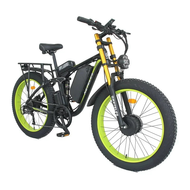 vtt-electrique vert-lime